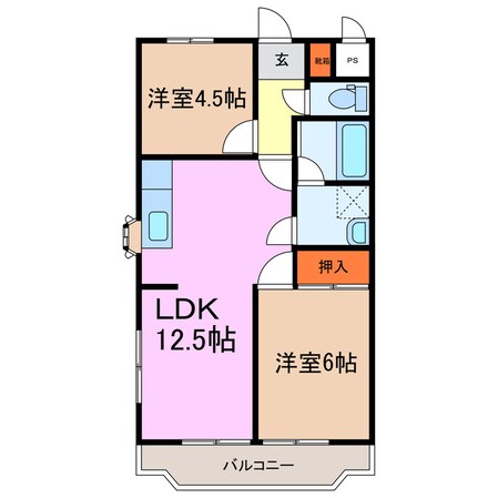 梅森坂マンションの物件間取画像